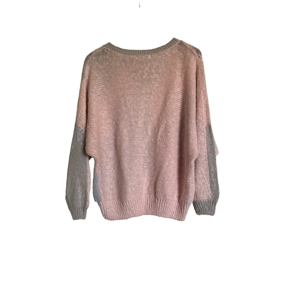 Vintage 80's Renee Tener for Jeanne Pierre Sz L Geometric Pastel Sweater Preppy - Picture 8 of 8